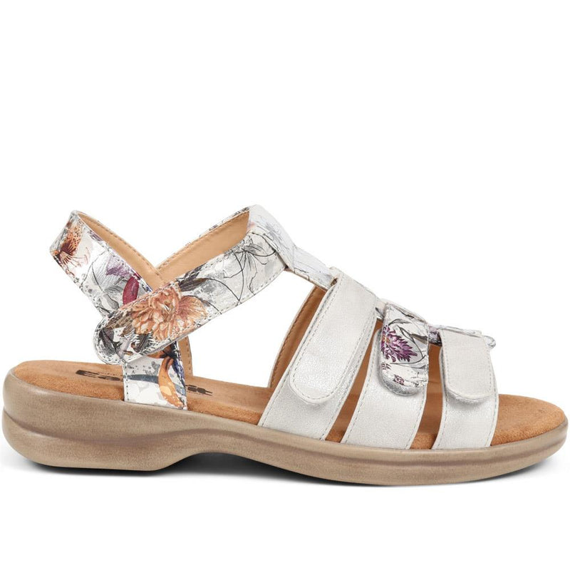 Extra Wide Fit Adjustable Buckle Sandals - BARELLA / 323 998