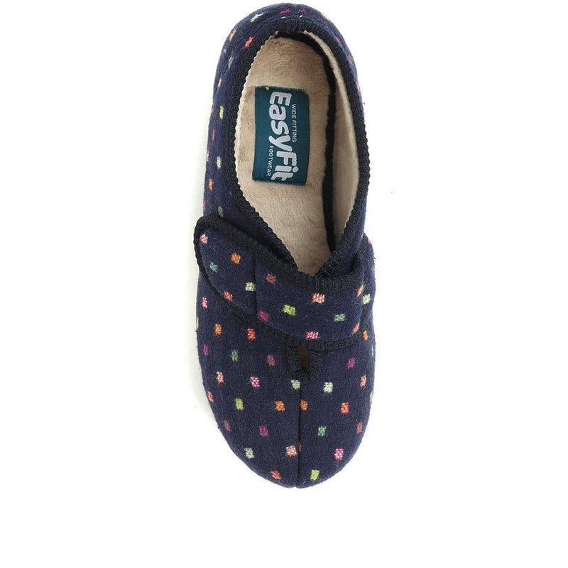 Extra Wide Fit Touch Fasten Slippers - ANA / 320 260