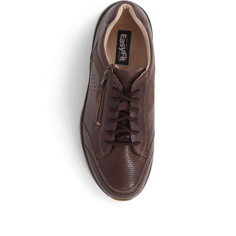 Lace-Up Leather Trainers - ENRICO / 325 168