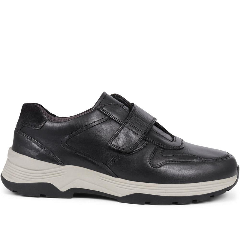 Touch-Fasten Leather Trainers  - TOBY / 325 170