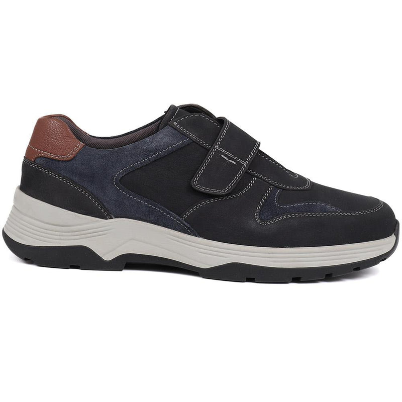 Touch-Fasten Leather Trainers  - TOBY / 325 170