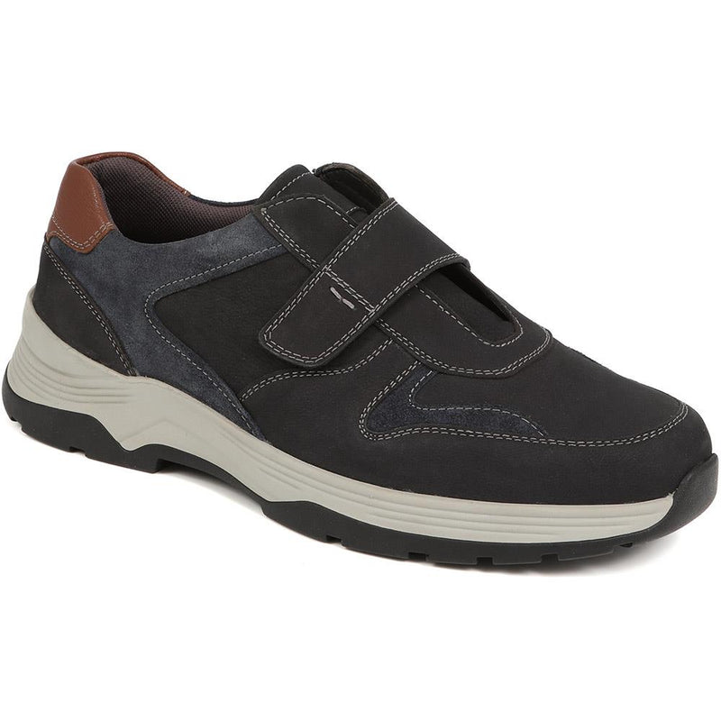 Touch-Fasten Leather Trainers  - TOBY / 325 170