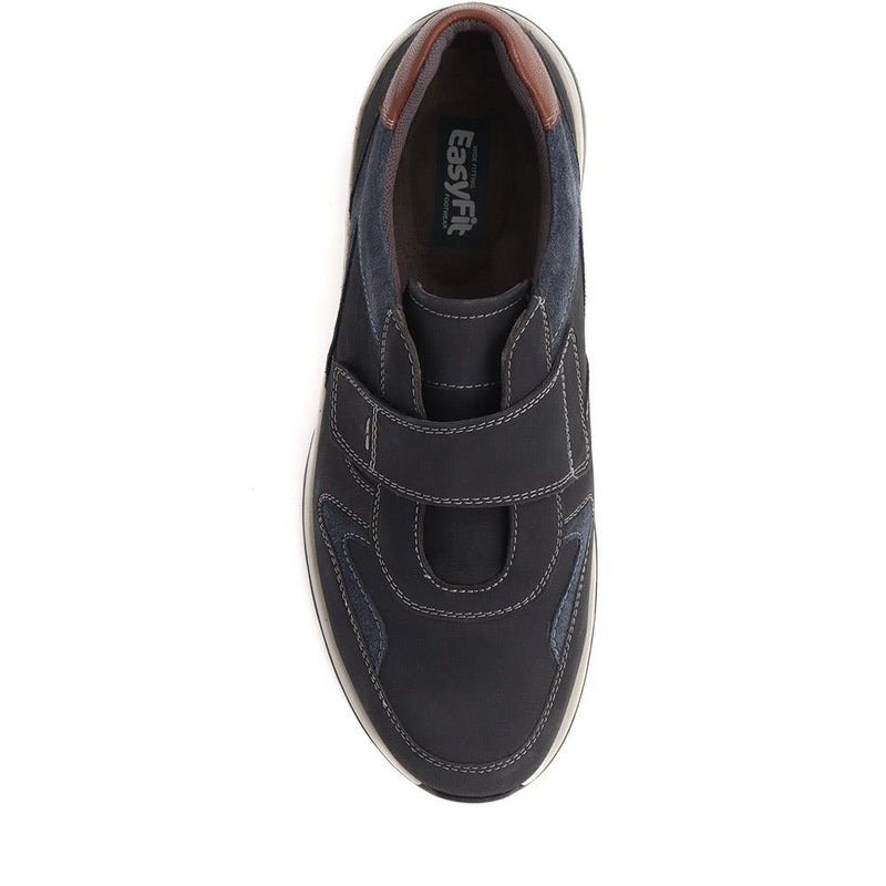 Touch-Fasten Leather Trainers  - TOBY / 325 170