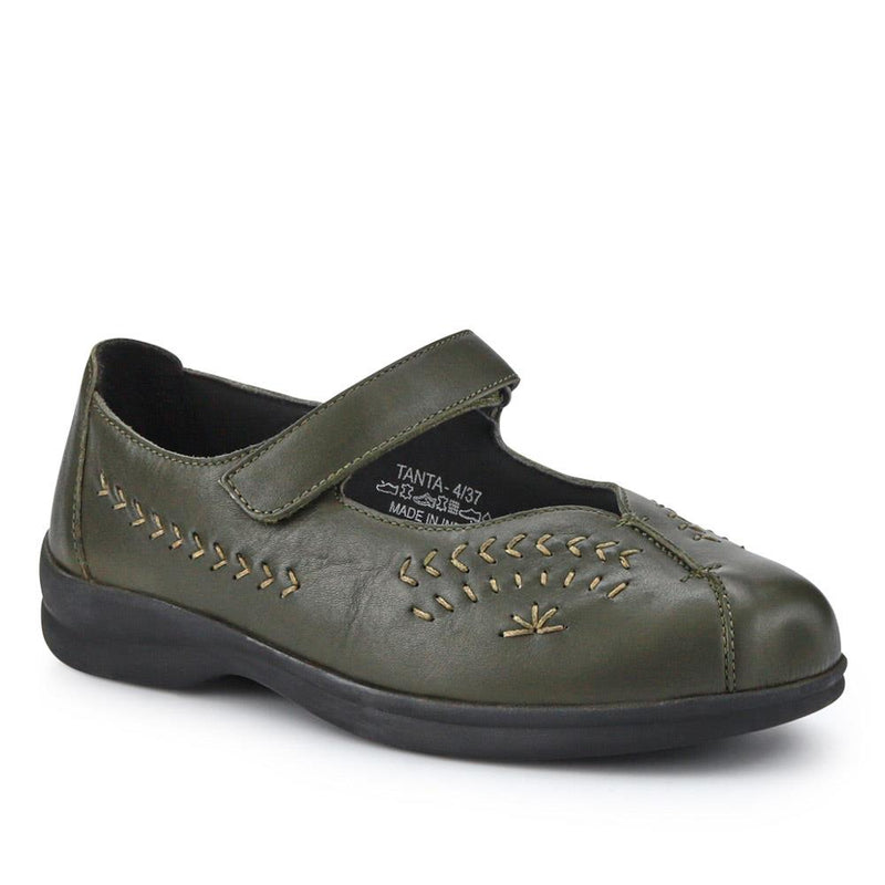 Leather Extra-Wide Mary Janes - TANTA / 327 206