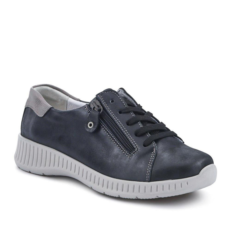 Wide-Fit Dual-Fasten Elasticated Trainers - HORNSEA / 327 209