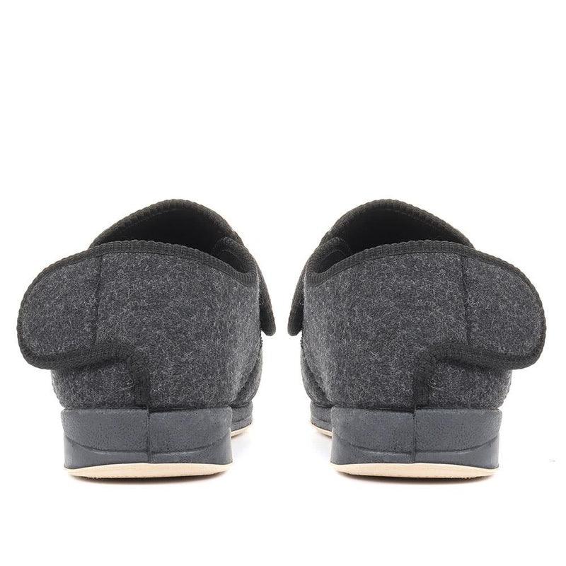 Extra Wide Fit Touch Fastening Slippers - ARNOLDO / 321 148