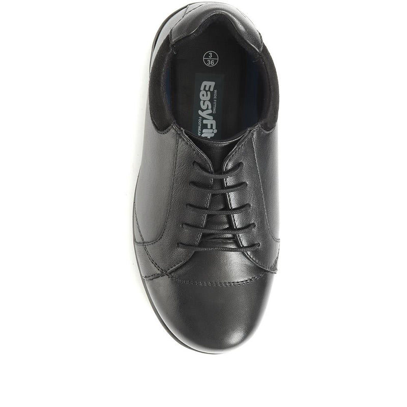 Extra Wide Leather Lace Up Shoes - LILLIE / 321 152