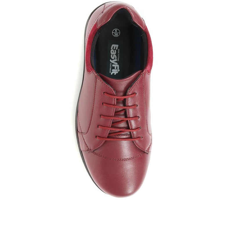 Extra Wide Leather Lace Up Shoes - LILLIE / 321 152