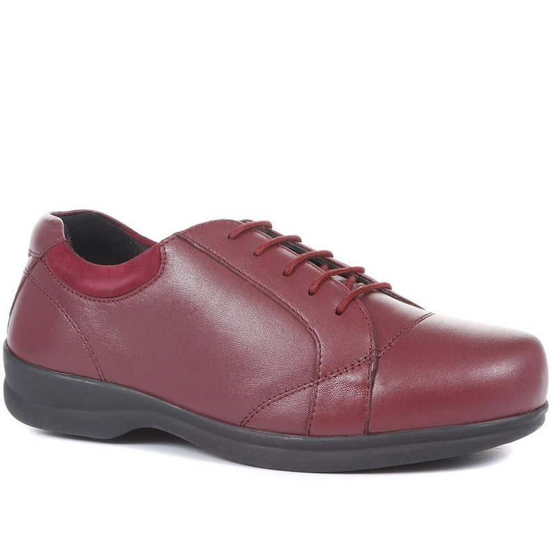 Extra Wide Leather Lace Up Shoes - LILLIE / 321 152